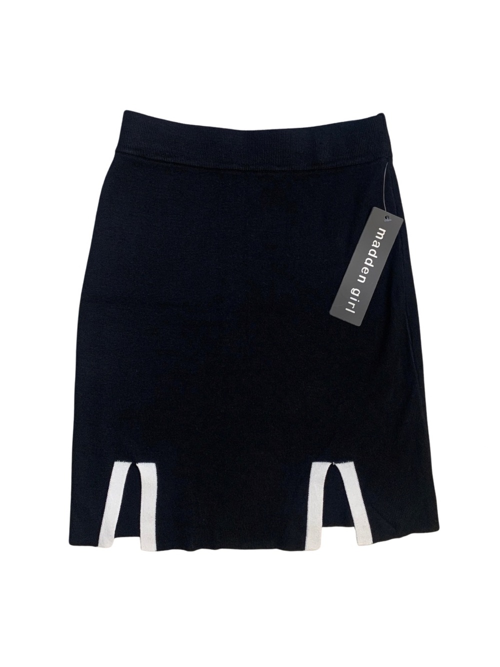 Madden Girl Black Knit Sweater Pencil Skirt Classic Capsule Minimal Fall Winter